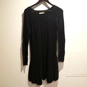 Hollister Cable Knit Long Sleeve A Line Dress